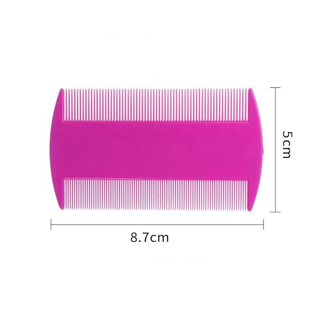 20 Pcs Plastic Pet Combs Double Sided Fine Tooth Hair Combs Pet Hair Grooming Combs for Short Hair of Pets or Humans (Assorted Colors)