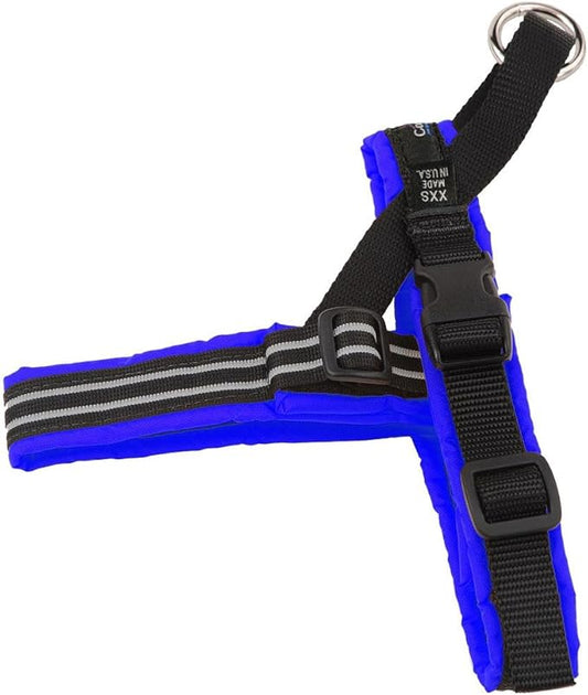 ComfortFlex Sport Harness - American Made No Pull XXSmall Dog Harness - Padded, Reflective No Rub Harness for Walking, Running and Control - XXSmall, Mariner Blue