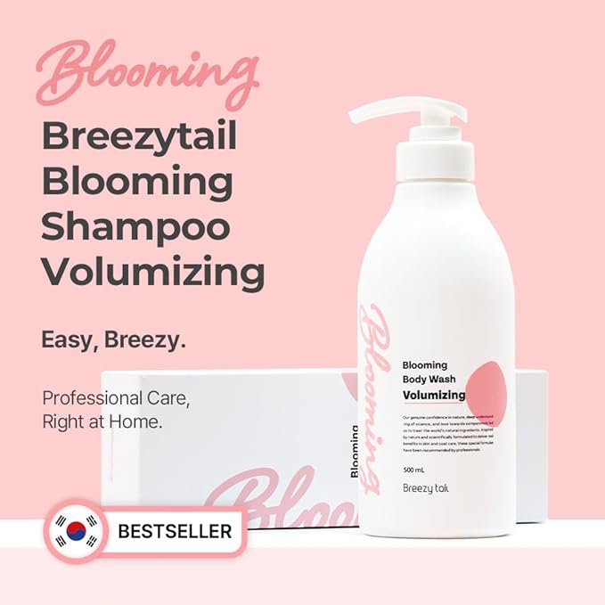 Blooming Volumizing Dog Shampoo, Loved by Top Korean Groomers, Volumizing Formula for a Shiny & Fluffy Coat – Easy Breezy, Professional Care at Home (16.9 fl oz/500ml) (16.9 fl oz)