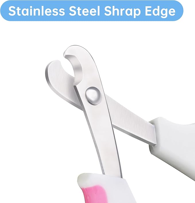 Bearded Dragon Nail Clippers,Stainless Steel Bearded Dragon Toe Nail Clippers with Precise Angled Edges (Pinky White)