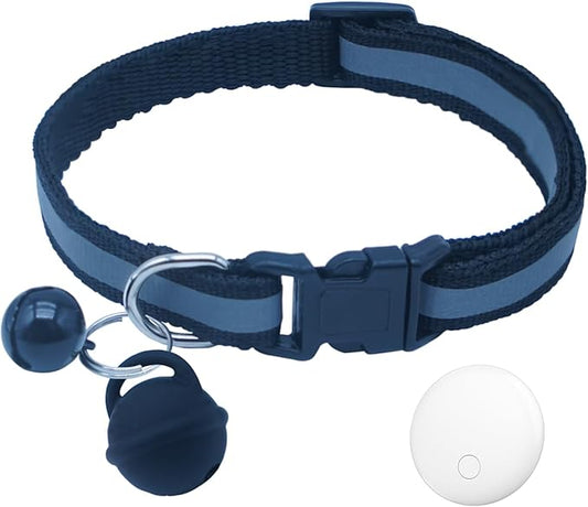 Silicone Bell Cat Tracker, Locator for Pets Only iOS, Dog Location Tracking Collar, Works Worldwide with Any Collar, No Other Fees, Huthur Tag