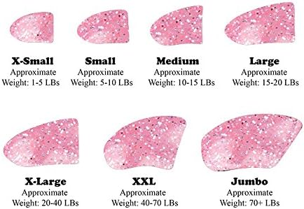 40 Pack Soft Nail Caps for Dog Claws Pink Glitter X-Small