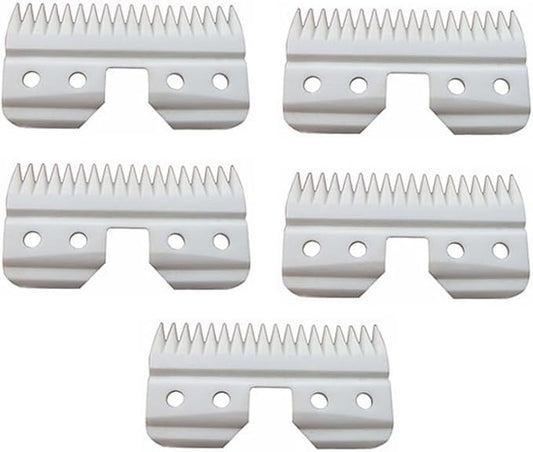 5pcs Ceramic Blades for Most Andis Oster Wahl AG A5 Hair Clippers Cutters Trimmer Beard Dog Grooming Blade Replacement