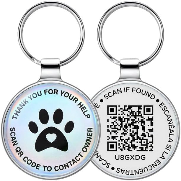 Dog Tags Personalized QR Code Dog Tags, Retro Brass Personalized Pet ID Tags Modifiable Pet Online Profile (Corgi-1)