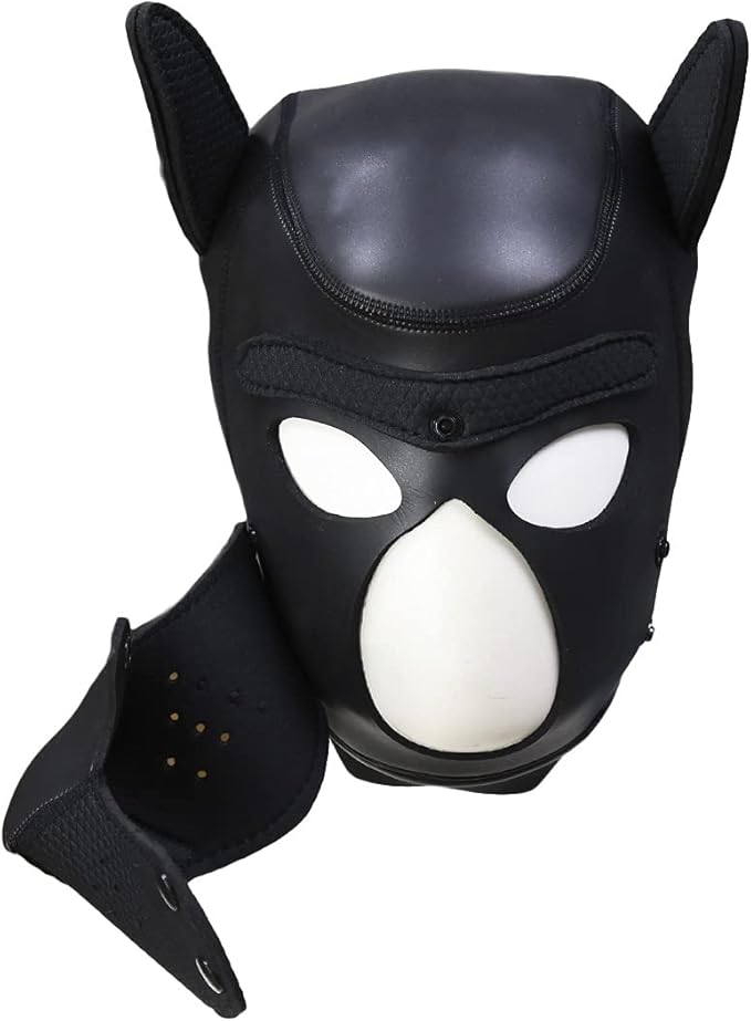 Neoprene Puppy Hood Camo Full Face Mask Cosplay Costume Dog Head Masks