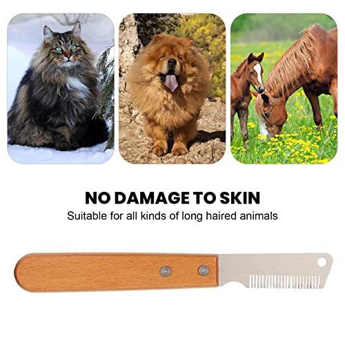 Cat Stripping Comb, Pet Stripping Pet Stripping Comb Dog Grooming Tools Multifunction Remove Floating Hair Dog Stripping Knife with Wood Handle for Cats Dogs