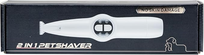 Mcbazel 2 in 1 Pet Micro Precision Trimmer & Nail Grinder, Multifunctional Rechargeable Pet Shaver Hair Nail Trimmer with LED Light for Paws Eyes Ears Face Buttocks for Large/Small Dogs and Cats