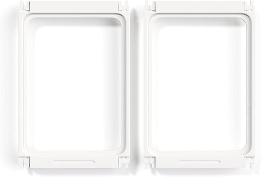 Dog Playpen, 24" Acrylic Plastic Pet Playpen with Door, Puppy Playpen, Indoor Dog Pen, Foldable, Customizable, White 2 PCS