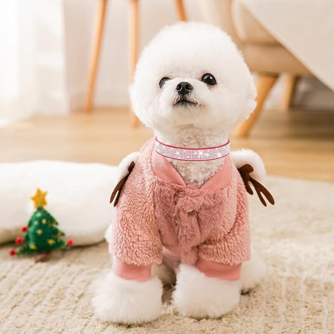 Bling Small Dog Collar Leash Set, Puppy Collar with Rhinestone Crystal Diamond Glitter Female Girls Cat Collars for XXS XS Small Medium Large Dogs Chihuahua Poodle Yorkshire (Camouflage Pink M)