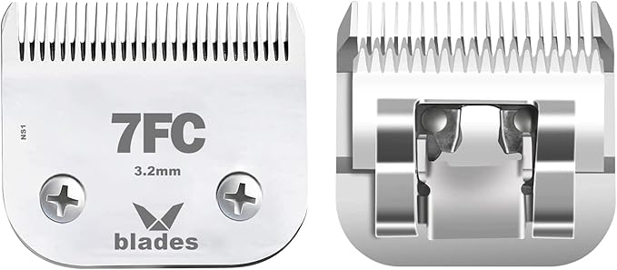 7FC Clipper Blade Dog Grooming Compatible with Andis Clippers Carbon Infused Steel Detachable Ceramic Sharp Edge Also Compatible with Wahl/Oster Dog Clippers