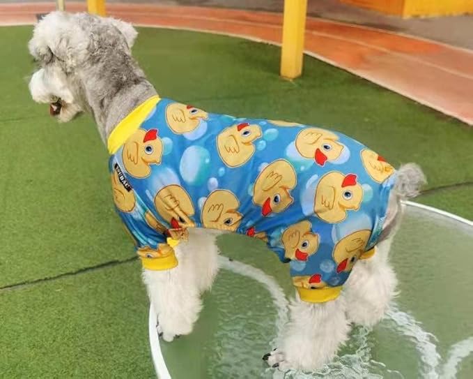 XPUDAC 4 Pieces Dog Pajamas for Small Dogs Pjs Clothes Puppy Onesies Outfits for Doggie Christmas Shirts Sleeper for Pet