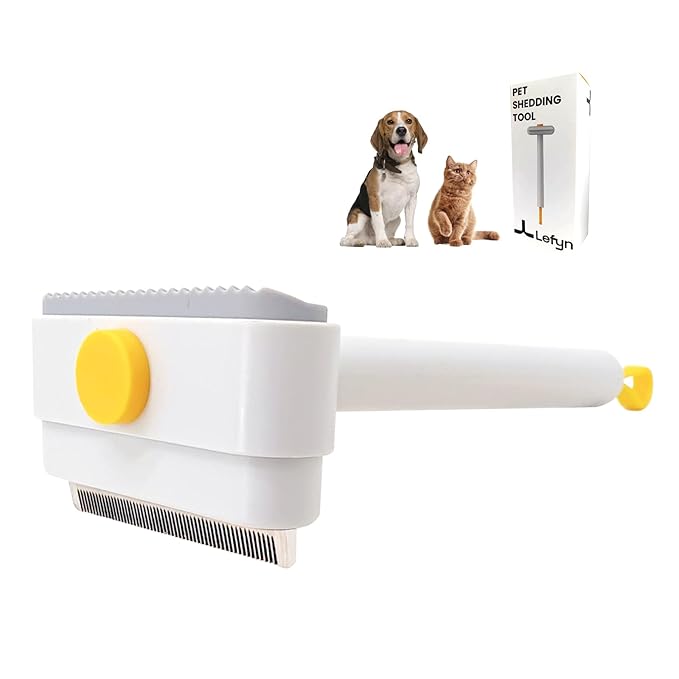 Cat & Dog Deshedding Brush,Dog Deshedding Tool,cat & Dog Brush For Shedding,Professional Pet Deshedding Brush For Dogs And Cats - Effective Undercoat Grooming Tool For Indoor And Travel Use