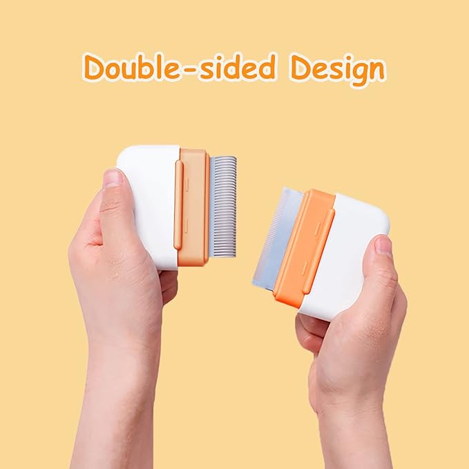 Cat Comb, Dog Massage Removal Brush for Deshedding Grooming Comb, Portable Cat Brush for Short Long Haired Cats Dogs Puppy Kitten Rabbit, Remove Matted Tangled Fur Loose Hair