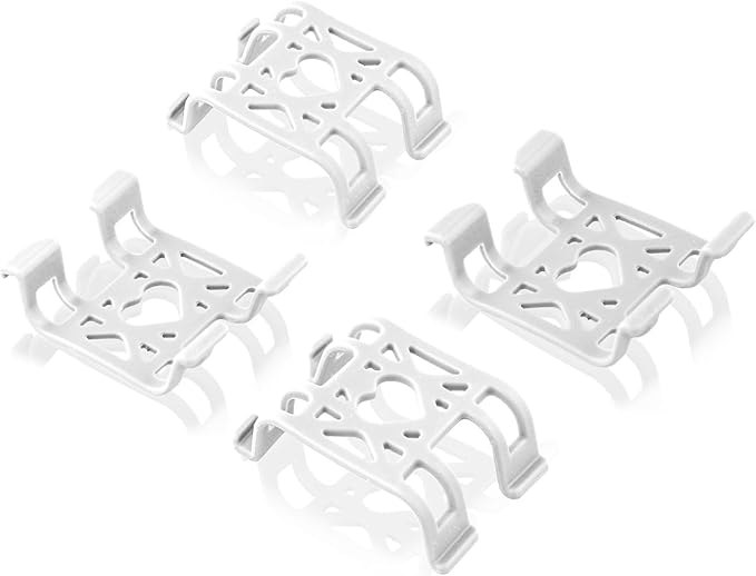 4pcs Attachment Clips, Dog GPS Silicone Clips for Cat Pet Location Activity Replacement Accessories Compatible with GPS (White)