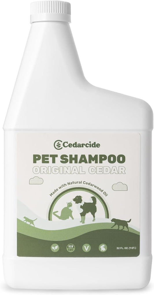 Cedarcide Cedarsuds Original Cedar Pet Shampoo (Quart) | Non-Toxic and Eco-Friendly | Cleans, and Moisturizes | Soft, Hydrating Coat for Pets | Removes Mats and Tangles