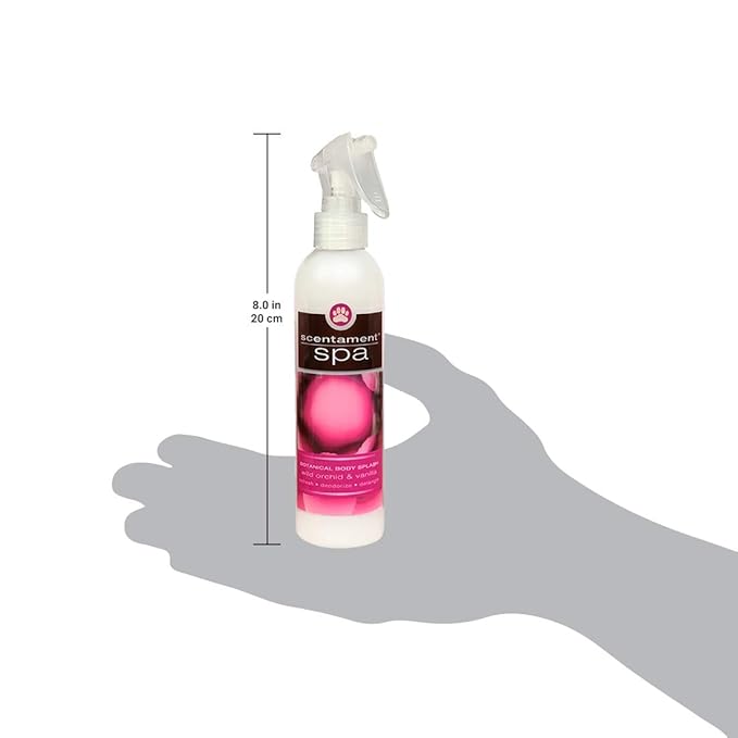 Best Shot Scentament Spa Botanical Body Splash, Detangler Spray, Body Spray for Pets, Cat and Dog Cologne Spray, Wild Orchid Vanilla, 8 Oz.