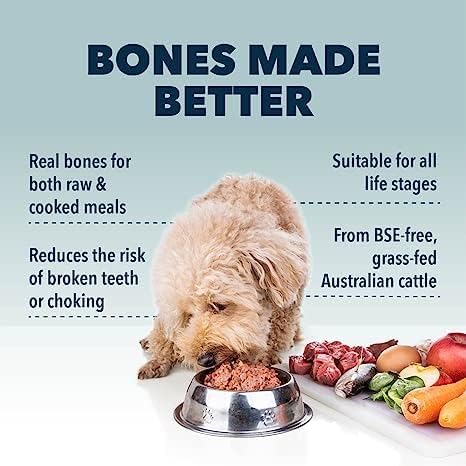Better Bones - Dog Calcium Supplement with Phosphorus and Vitamin D for Joint, Teeth and Bone Health Support - Pure Grass-Fed Australian Beef Bone - Vet Formulated - Made in The USA