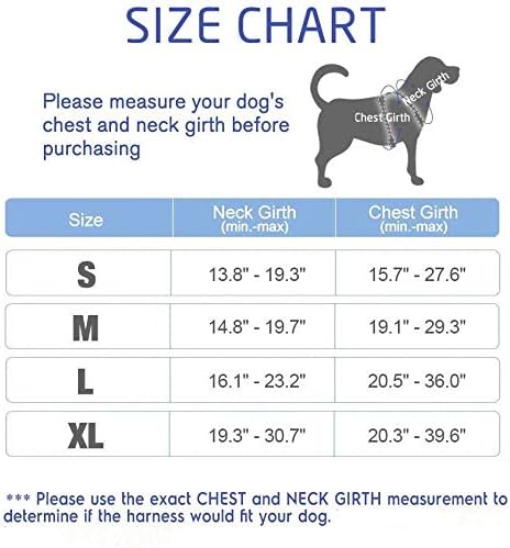 rabbitgoo Dog Harness, No-Pull Pet Harness with 2 Leash Clips, Adjustable Soft Padded Dog Vest, Reflective No-Choke Pet Oxford Vest with Easy Control Handle for Large Dogs, Dazzling Blue, L