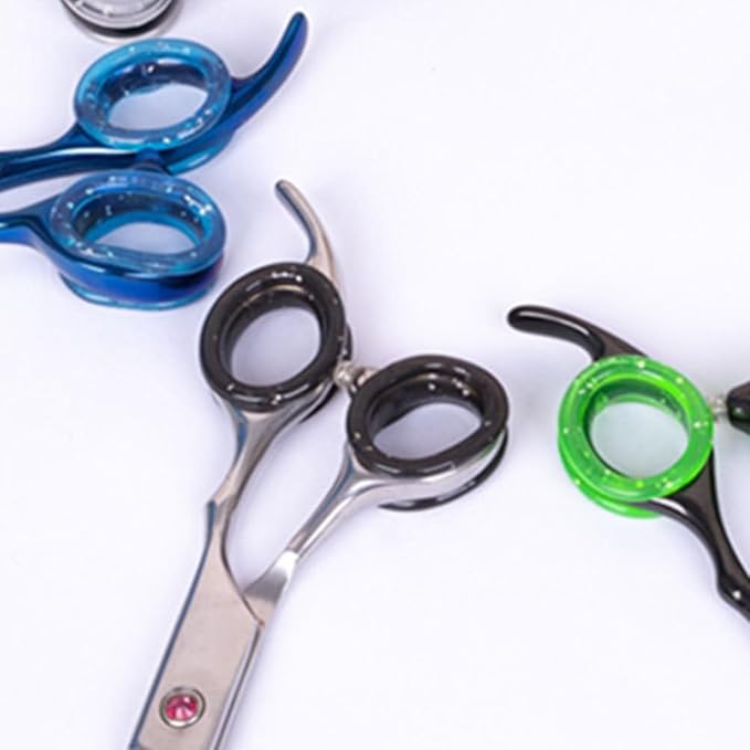 Hemoton 10pcs Soft Silicone Scissor Finger Rings,Rubber Pet Shears Thumb Inserts,Scissors Finger Protector Grips for Dog Hair Cutting,Salon Scissor Parts,Ring Scissor Accessories