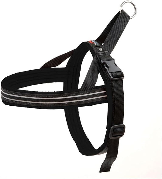 ComfortFlex Sport Harness - American Made No Pull XXL Dog Harness - Lightweight, Padded, Reflective No Rub Harness for Walking, Running and Control - XXLarge, Raven Black