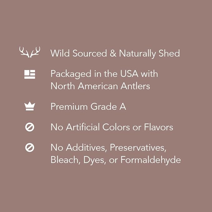 Amazon Brand – Wag Split Elk Antler, Naturally Shed, Medium (Best for Dogs 15-30 lbs)