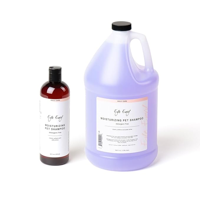 Eye Envy Moisturizing Pet Shampoo | Cleans, softens, add Shine | Glycerin enriched | Detergent Free | Gentle for Everyday use | Fragrance Free | Safe for Puppies and Kittens, 16oz