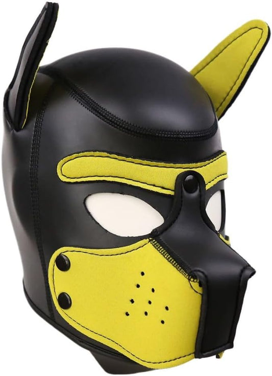 Neoprene Puppy Hood Camo Full Face Mask Cosplay Costume Dog Head Masks