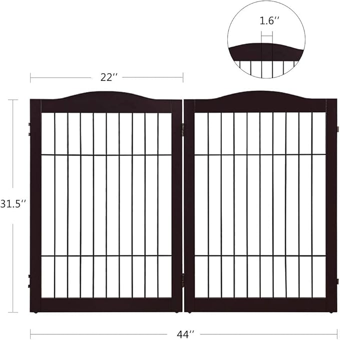 beeNbkks Extension Kit, 2 Panels Freestanding Dog Gate for Narrow Small Space Doorways Hallway