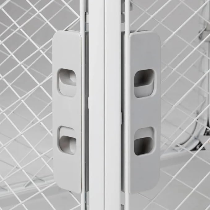 DIGGS Evolv Dog Crate - Slim, Durable Dog Kennel with Removable Ceiling Panel and Modular Design - Safe, Stylish, and Convenient (Ash, Extra Large)