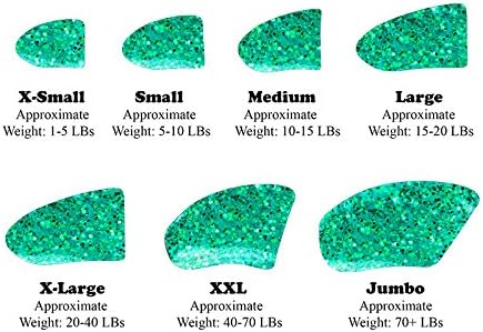 40-Pack Soft Nail Caps for Dogs Claws Seafoam Glitter XXL