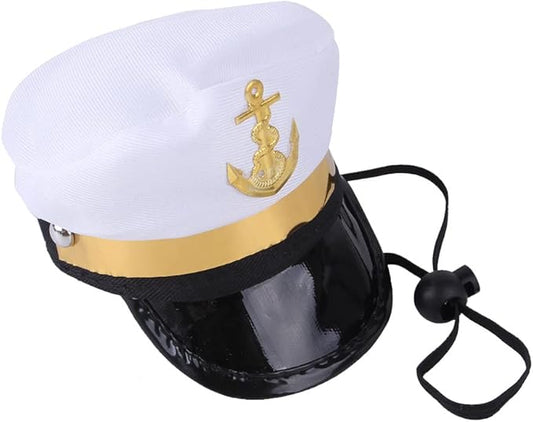 Soochat Pet Captain Hat Dog Cat Sailor Hat for Halloween Cosplay Costume Hat Accessories Photo Props