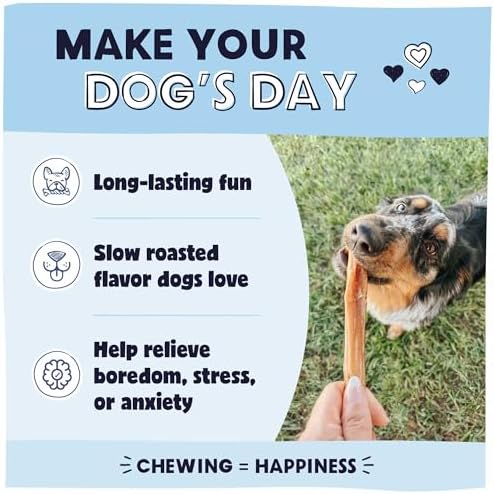 Pawstruck Premium 5-8" Bully Sticks for Dogs, 1 lb Bag - 100% Digestible Natural Beef Low Odor Long Lasting Chew for Medium Large Dogs - Single Ingredient Rawhide Free Treat Enrichment