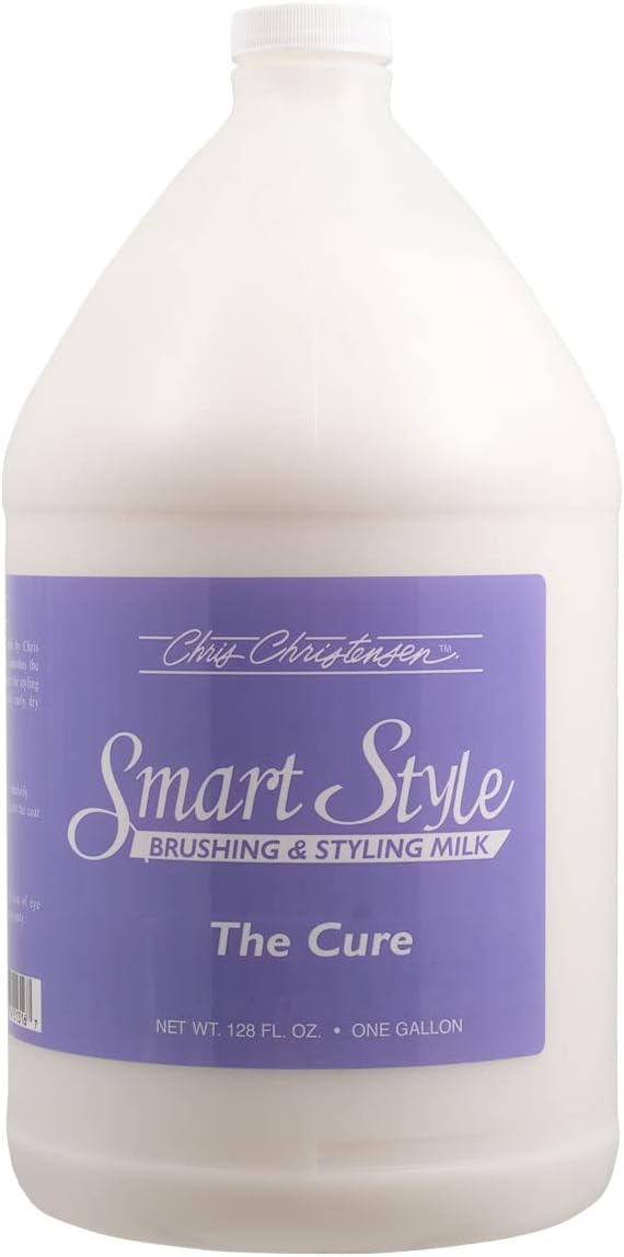 Chris Christensen Smart Style The Cure Brushing & Styling Milk, Dog Conditioner, Groom Like a Professional, 128 oz