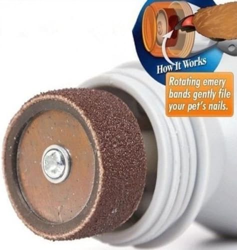 Battery Powered Safe Auto Electric Pet Nail Clippers Trimmer Dog Cat Gentle Claw Paw Care Grinder Grooming Drill File Kit Nail Gentle Filing Wheel Shedding Manicure Pedicure Tool Set