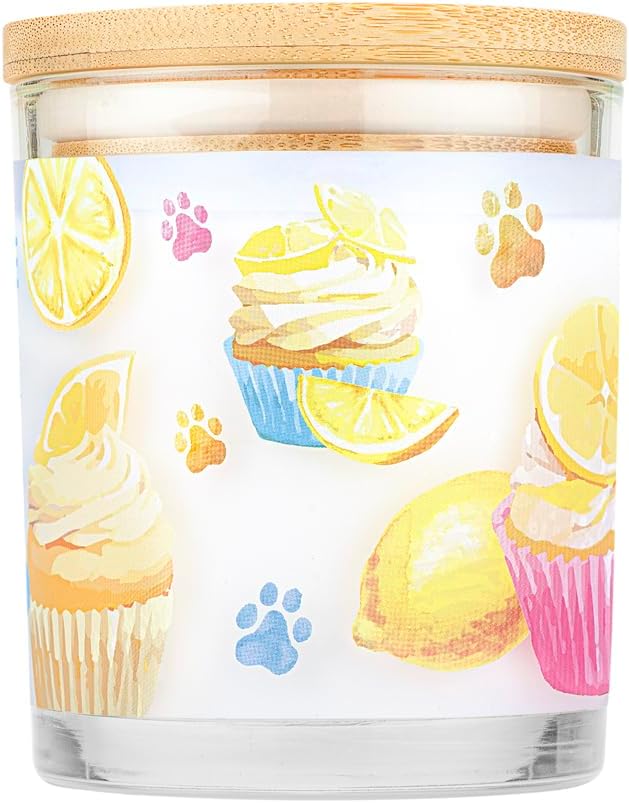 Pet House 9 oz Lemon Cupcake Scented Pet Odor Candle, Clean Burning, Long Lasting, Plant Based Spring, Summer Scented Soy Candles, 60 Hour Burn Time, Pack of 2