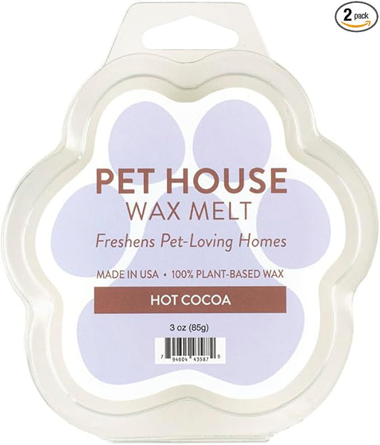 One Fur All Pet House Wax Melts Hot Cocoa, Long-Lasting, Scented Wax Melts, Natural Pet Odor Solution for A Fresh Smelling Home, Pet-Friendly Plant Based, Soy Wax Melt, 3 OZ