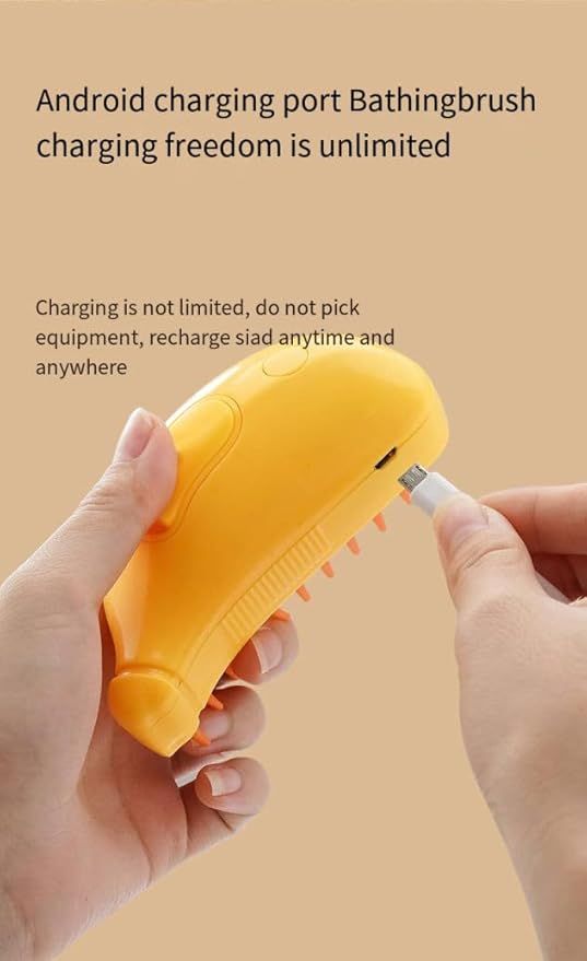 Pet Steam Brush Shower + FREE Laundry Lint Catcher(Pack of 2), Silicone Massage Steam Brush 3in1, Self-Cleaning Comb Steam Dog and Cat Steam Brush For Shedding, One Click Spray, Anti Flying Hair