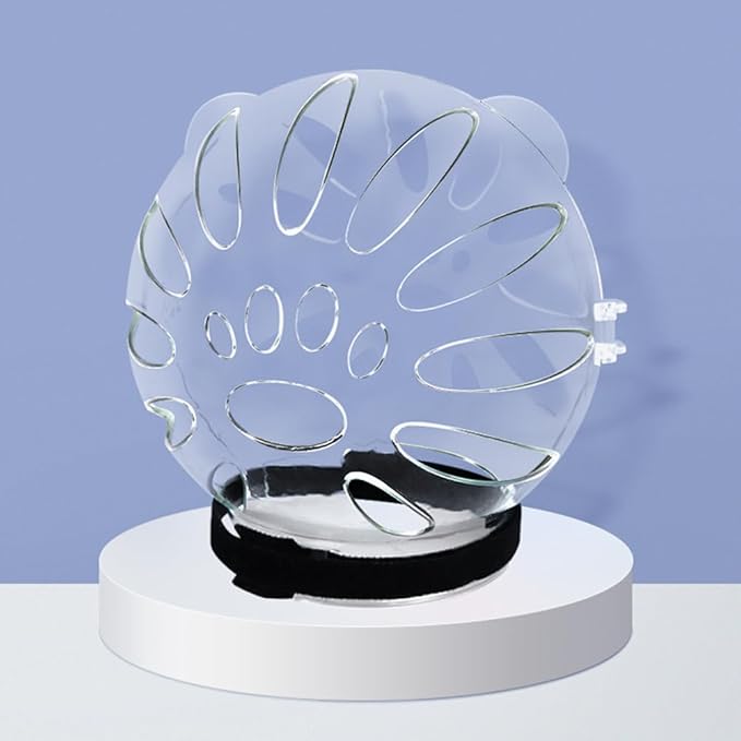 Cat Muzzle,Cat Clear Helmet, Breathable Cat Hood，Adjustable Cat Mouth Cover Grooming Face Mask for Preventing Cats Biting Chewing, Transparent Muzzle for Kittens and Adult Cats