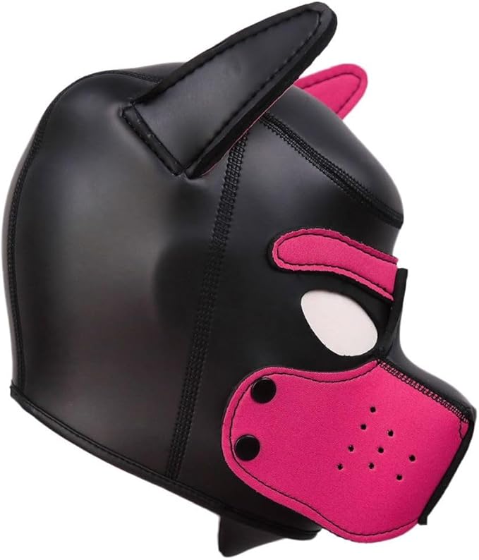Neoprene Puppy Hood Camo Full Face Mask Cosplay Costume Dog Head Masks