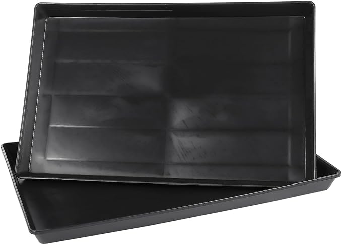 Garneck 2Pcs Plastic Pet Crate Tray Replacement 17.3x11.2'' Bottom Tray for Dog Kennels Rabbit Cages and Small Pets Plastic Dog Crate Pan Crate Bottom Liner Trays