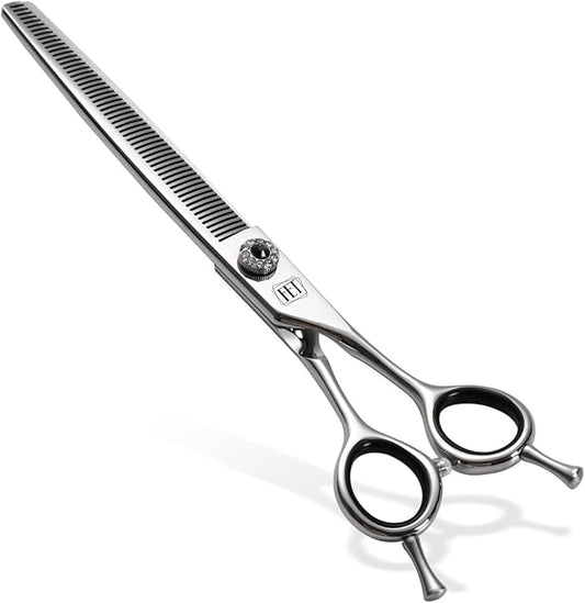 Dog Grooming Scissors: 7.5 inch Pet Blender Shears Made Of Japanese 440C Advanced Stainless Steel Professional Grooming Scissors for Dogs Cats and Other Pets