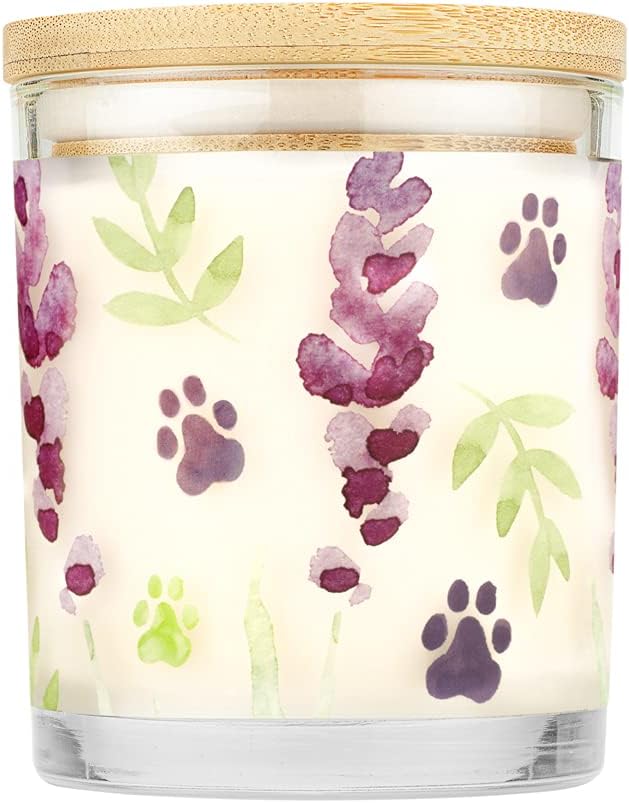One Fur All Pet House Candle 2 Pack - Plant-Based/Soy, Long Lasting, Pet Odor Candle for Home - Fresh Citrus, Lavender Green