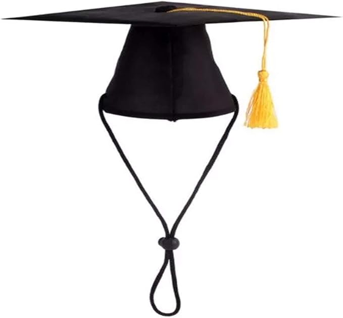 BinaryABC Pet Graduation Caps Dog Graduation Hats with Yellow Tassel,Dogs Cats Graduation Costume Accessory