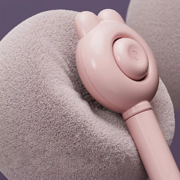 BBELLE CO Self-Cleaning Slicker Brush for Dogs & Cats – Skin-Friendly Grooming & Deshedding Tool for Shedding Pets, Durable Pet Accessories, Easy to Use, Blue. (PINK)