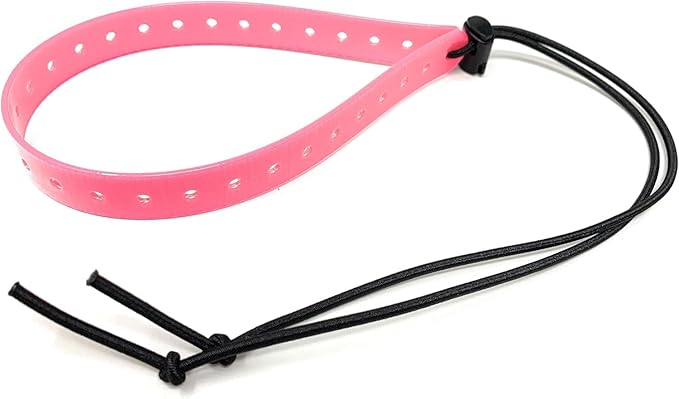 Replacement GPS eCollar with Adjustable Bungee, Multi-Hole Design, and Secure Toggle Closure for Small Dogs (Neon Pink, Small Neck)