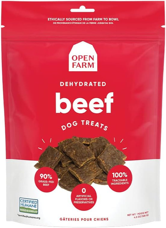 Open Farm Dehydrated Beef Dog Treats 4.5 Ounces
