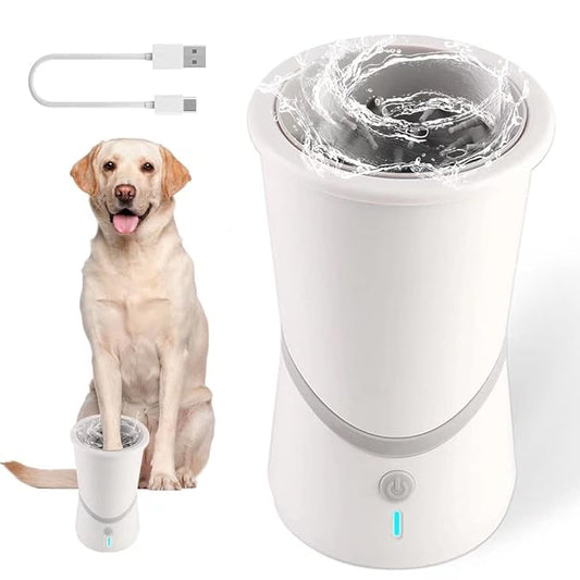 Automatic Silicone Bristles Pet Paw Cleaner Cup - USB Charging, Portable for Muddy Claws, Designed for Small to Medium Dogs