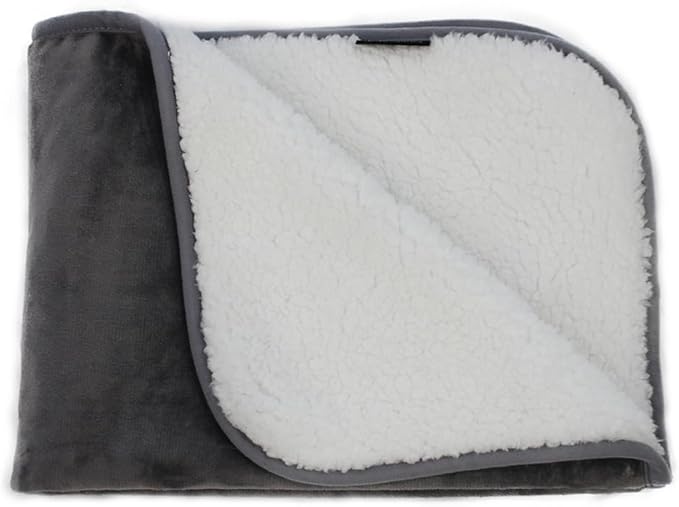 Bucephalus Waterproof Dog Blanket, Thick Reversible Soft Pet Blankets for Couch Bed Protection, Pee Proof Sherpa Fleece Blanket for Small Medium Large Dogs Puppy Cats Washable (Brown,25"×35")