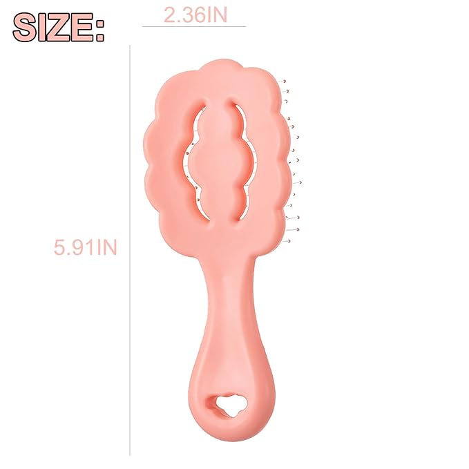 Cloud Shape Small Dog Grooming Brush - Soft Pin Brush for Gentle Detangling & Massage Puppy Hair Comb for Maltese, Shih Tzus, Yorkies, and Puppies, Pink