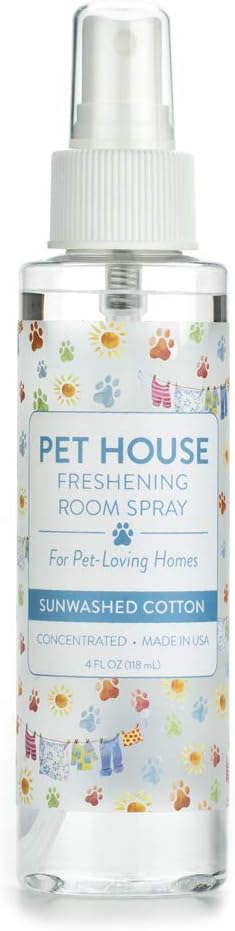 One Fur All Pet House Freshening Room Spray - Sunwashed Cotton - Concentrated Air Freshener - Non-Toxic & Pet-Friendly Air Freshener - Pet Odor Eliminator Room Spray